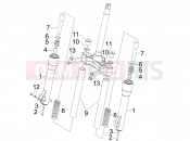 Fork's components (MVP) - Piaggio BV 250 Tourer 2008 (U.S.A.)