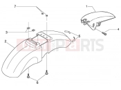 PIAGGIO BV 500 ( USA / CA ) Front and rear mudguard