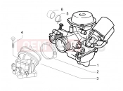 Carburettor, assembly - Union pipe - Piaggio Carnaby 125 2009