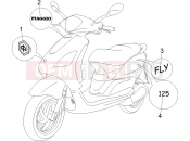 Plates - Emblems - Piaggio Fly 125 2006