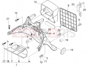 Rear cover - Splash guard - Piaggio Fly 125 2006