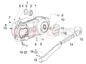 Crankcase cover - Crankcase cooling - Piaggio Fly 150 2009