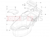 Helmet huosing - Undersaddle - Piaggio Fly 150 2009