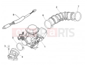 Carburettor, assembly - Union pipe - Piaggio Fly 50 4T 2009