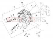 Head unit - Valve - Piaggio Fly 50 4T 2009