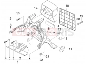 Rear cover - Splash guard - Piaggio Fly 50 4T 2009