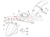Wheel huosing - Mudguard - Piaggio Fly 50 4T 2009