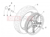 Rear wheel - Piaggio Fly 50 4T 2011