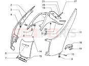 PIAGGIO Free 100 Side covers-Rear protection