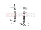 Rear shock absorber - Piaggio Hexagon GT