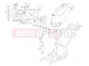 Central cover - Footrests - Piaggio Liberty 125 4T 2V 2012