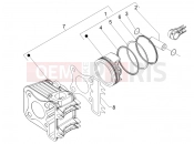 Cylinder-piston-wrist pin unit - Piaggio Liberty 125 4T 2V 2012