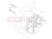 Rear wheel - Piaggio Liberty 125 4T 2V 2012