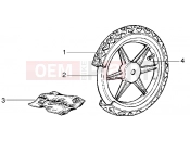Rear wheel - Piaggio Liberty 50 2T