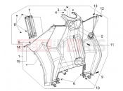 PIAGGIO MP3 125 Hibrid Front glove-box - Knee-guard panel