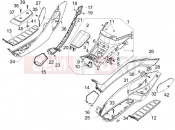 PIAGGIO MP3 300 4T 4V ie ERL Hibrid Central cover - Footrests