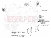 PIAGGIO MP3 300 4T 4V ie ERL Hibrid Plates - Emblems