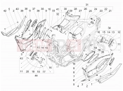 Central cover - Footrests - Piaggio MP3 300 YOUrban LT ERL 2012