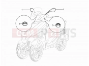 Driving mirror/s - Piaggio MP3 300 YOUrban LT ERL 2014