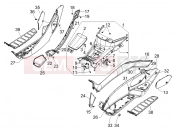 PIAGGIO MP3 400 ie Central cover - Footrests