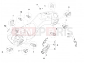 Selectors - Switches - Buttons - Piaggio MP3 400 ie 2010