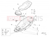 Helmet huosing - Undersaddle - Piaggio MP3 500 Sport Business ABS (USA) 2019
