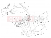 Rear cover - Splash guard - Piaggio MP3 500 Sport Business ABS (USA) 2019