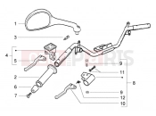 Handlebars component parts - Piaggio NRG Power DD