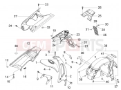 Rear cover - Splash guard - Piaggio NRG Power DD 2017