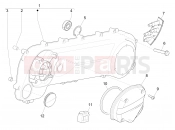 Crankcase cover - Crankcase cooling - Piaggio NRG Power DT 2007