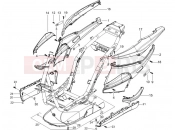 Side cover - Spoiler - Piaggio NRG Power DT 2007