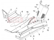 PIAGGIO NRG Power DT Serie Speciale Central cover - Footrests