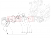 Cylinder-piston-wrist pin unit - Piaggio NRG Power DD 2018