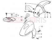 PIAGGIO NRG MC3 Purejet Front and rear mudguard