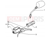PIAGGIO NRG MC3 Purejet Handlebars component parts