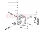 Cylinder head - valves - Piaggio Sfera 125cc