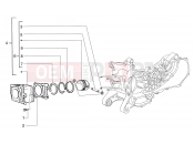 Cylinder - Piston - Piaggio Sfera 125cc