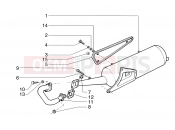 Exhaust pipe - Piaggio Sfera 125cc