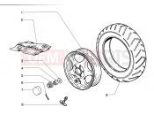 Rear wheel - Piaggio Sfera 125cc