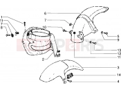 PIAGGIO Front and rear mudguard
