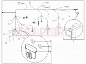 Main cable harness - Piaggio Typhoon 125 4T 2V 2013