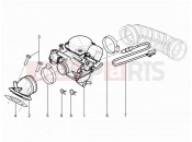 Carburettor, assembly - Union pipe - Piaggio Typhoon 125 4T 2V 2015