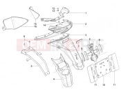 Rear cover - Splash guard - Piaggio Typhoon 125 4T 2V 2016