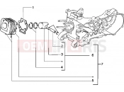 PIAGGIO Cylinder-piston-wrist pin, assy