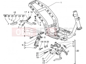 Chassis-Central stand - Piaggio Typhoon 50 XR 2T