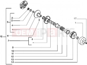 Driven pulley - Piaggio Typhoon 50 XR 2T