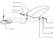 Front and rear mudguard - Piaggio Typhoon 50 XR 2T