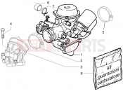 Carburettor, assembly - Union pipe - Piaggio X8 200 2006