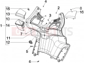 Front glove-box - Knee-guard panel - Piaggio X8 200 2006