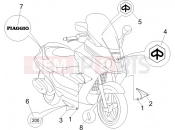 Plates - Emblems - Piaggio X8 200 2006